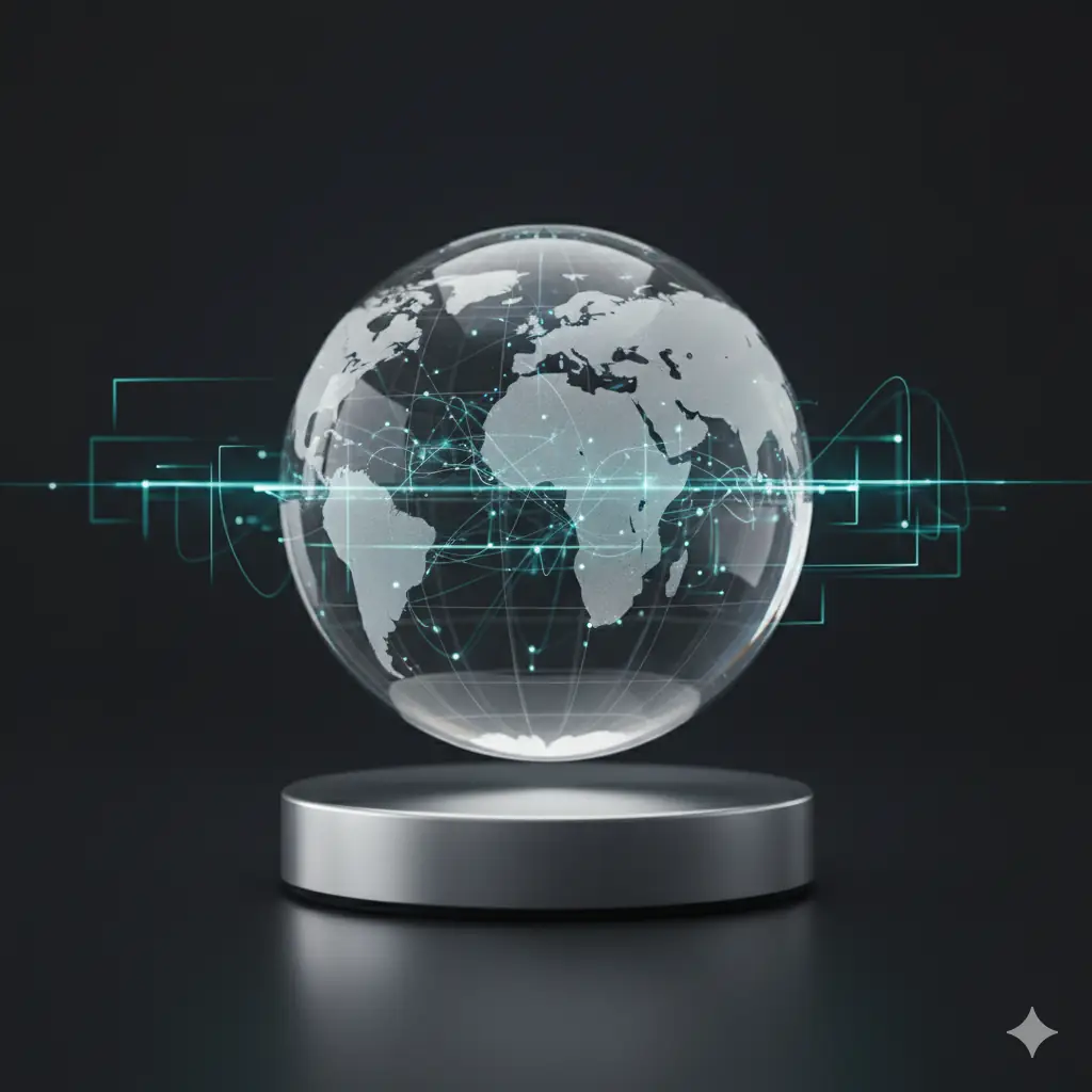 Mapa global conectando empresas a través de la tecnología de BrosMont